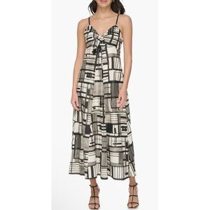 DKNY GEOMETRIC PRINT COTTON MIDI DRESS 💖NWT IN STORES💖